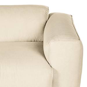 Ecksofa HUDSON 3-Sitzer mit Longchair Cordstoff Snor: Beige - Breite: 251 cm - Longchair davorstehend links