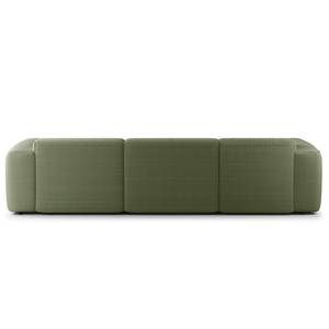 Hoekbank HUDSON 3-zits met chaise longue Corduroy Snor: Groen - Breedte: 284 cm - Longchair vooraanzicht links