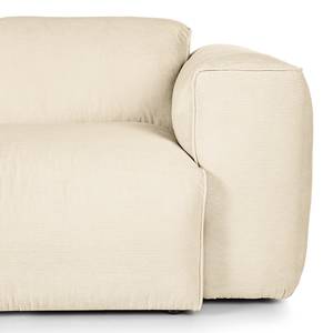 Divano angolare a 3 posti HUDSON Velluto a coste Snor: beige - Larghezza: 284 cm - Longchair preimpostata a sinistra