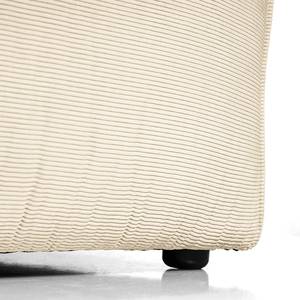 Divano angolare a 3 posti HUDSON Velluto a coste Snor: beige - Larghezza: 284 cm - Longchair preimpostata a sinistra