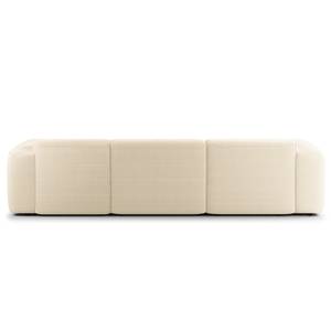 Ecksofa HUDSON 3-Sitzer mit Longchair Cordstoff Snor: Beige - Breite: 284 cm - Longchair davorstehend rechts