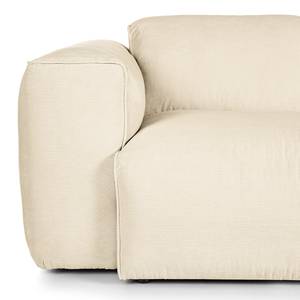 Ecksofa HUDSON 3-Sitzer mit Longchair Cordstoff Snor: Beige - Breite: 284 cm - Longchair davorstehend rechts