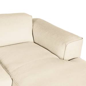 Ecksofa HUDSON 3-Sitzer mit Longchair Cordstoff Snor: Beige - Breite: 284 cm - Longchair davorstehend rechts