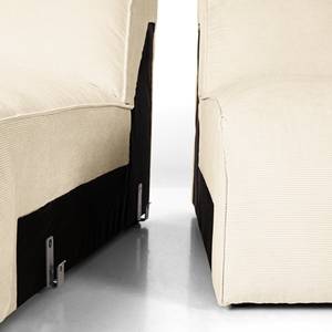 Ecksofa HUDSON 1,5-Sitzer mit Longchair Cordstoff Snor: Beige - Longchair davorstehend rechts