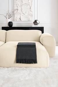 Hoekbank HUDSON 1,5-zits + chaise longue Corduroy Snor: Beige - Longchair vooraanzicht rechts