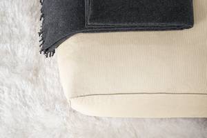 Hoekbank HUDSON 1,5-zits + chaise longue Corduroy Snor: Beige - Longchair vooraanzicht rechts