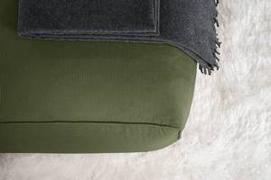 Ecksofa HUDSON 1,5-Sitzer mit Longchair Cordstoff Snor: Grün - Longchair davorstehend links
