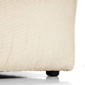 Divano angolare con chaise longue HUDSON Velluto a coste Snor: beige - Longchair preimpostata a sinistra