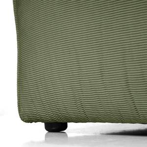 Divano angolare con chaise longue HUDSON Velluto a coste Snor: verde - Longchair preimpostata a destra