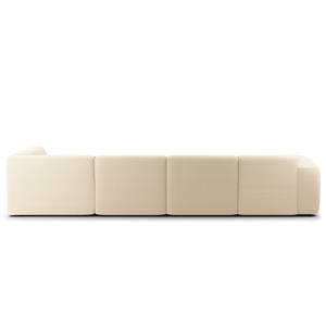 Zithoek HUDSON Corduroy Snor: Beige - Longchair vooraanzicht links/Ottomaan rechts