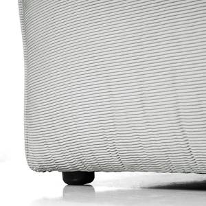 Canapé d’angle 3 places HUDSON Velours côtelé Snor: Gris - Méridienne courte à droite (vue de face)