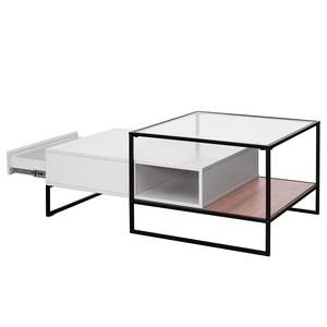 Couchtisch Ballybit Glas / Metall - Kaschmir / Schwarz