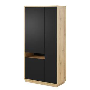 Armoire Kaditz Noir mat / Imitation chêne