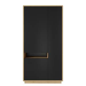 Armoire Kaditz Noir mat / Imitation chêne