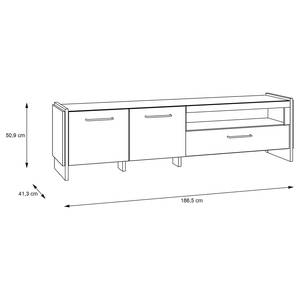 Tv-meubel Shackleton Waterford eikenhouten look/zwart