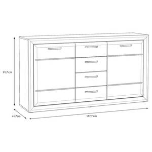 Buffet Lumbfoot Blanc / Imitation chêne