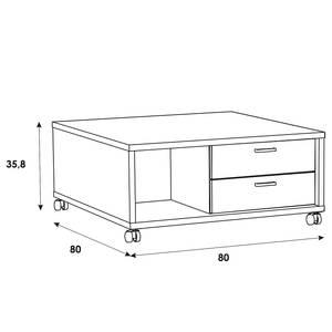 Salontafel Samtoge sparrenhouten look/grijs