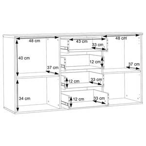 Sideboard Pudsey Beton Dekor / Kiefer Dekor