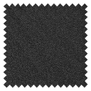 Repose-pieds capitonné Leso Bouclé Tissu Bony: Anthracite - Chrome brillant