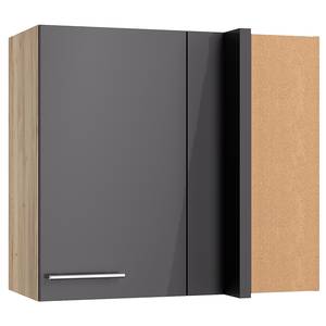 Armoire murale d’angle OPTIkomfort III Anthracite / Chêne sauvage