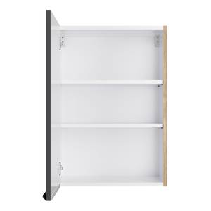 Wandkast OPTIkomfort III Antracietkleurig/Wildeikenhouten - Breedte: 50 cm