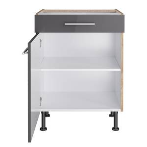 Lage kast OPTIkomfort III Antracietkleurig/Wildeikenhouten - Breedte: 60 cm