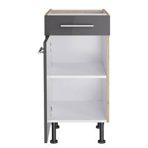 Lage kast OPTIkomfort III Antracietkleurig/Wildeikenhouten - Breedte: 40 cm