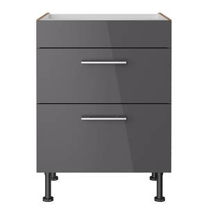 Meuble de cuisson OPTIkomfort II Anthracite / Chêne sauvage - Largeur : 60 cm