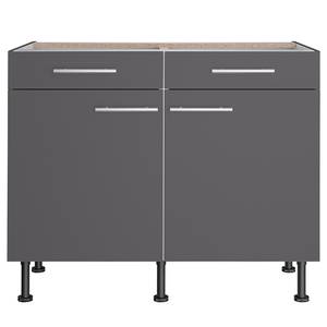 Armoire basse OPTIkomfort III Anthracite mat - Largeur : 100 cm