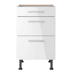 Armoire basse OPTIkomfort IV Blanc brillant - Largeur : 50 cm