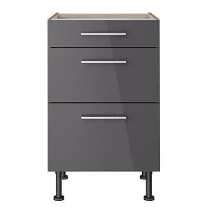 Armoire basse OPTIkomfort IV Anthracite / Chêne sauvage - Largeur : 50 cm