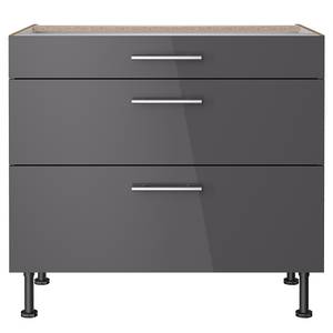 Armoire basse OPTIkomfort IV Anthracite / Chêne sauvage - Largeur : 90 cm