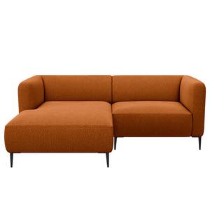 Ecksofa DUNKELD 1,5-Sitzer mit Longchair Webstoff Saia: Rost - Longchair davorstehend links