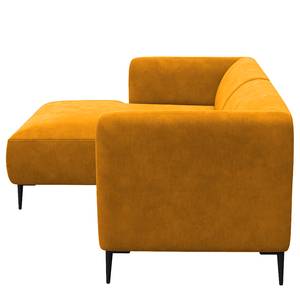 Ecksofa DUNKELD 1,5-Sitzer mit Longchair Samt Shyla: Senfgelb - Longchair davorstehend links