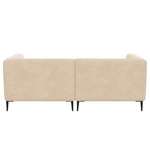 Hoekbank DUNKELD 1,5-zits + chaise long. Bouclé Stof Bony: Beige - Longchair vooraanzicht links