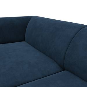 Ecksofa DUNKELD 1,5-Sitzer mit Longchair Samt Shyla: Dunkelblau - Longchair davorstehend links