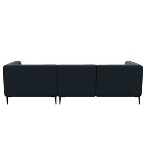 Ecksofa DUNKELD 2,5-Sitzer mit Longchair Webstoff Saia: Grau - Longchair davorstehend rechts