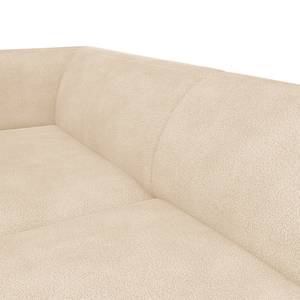 Ecksofa DUNKELD 2,5-Sitzer mit Longchair Bouclé Stoff Bony: Beige - Longchair davorstehend links