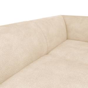 Ecksofa DUNKELD 2,5-Sitzer mit Ottomane Bouclé Stoff Bony: Beige - Ottomane davorstehend rechts