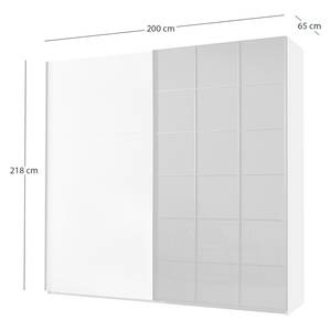 Armoire à portes coulissantes Toronto Blanc / Graphite - Largeur : 200 cm