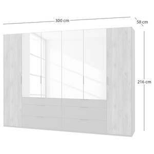 Draaideurkast Winnipeg Breedte: 300 cm - Met spiegeldeuren