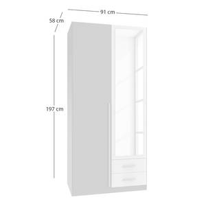 Drehtürenschrank Dover Breite: 91 cm