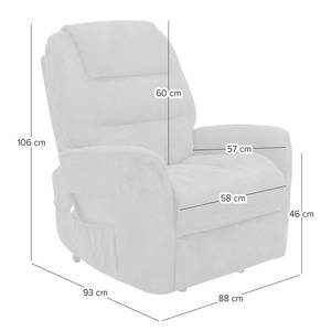 Tv-fauteuil Exeter met sta-op-hulp steengrijs - microvezel