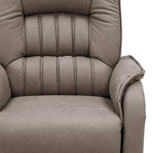 Tv-fauteuil Machico met sta-op-hulp Taupe - microvezel