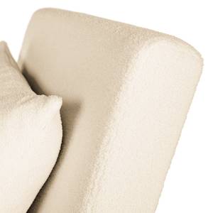 Fauteuil convertible ELANDS Tissu - Tissu teddy Elani: Blanc - Hêtre clair