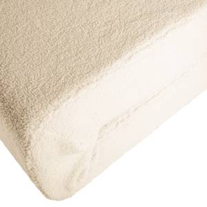 Poltrona letto ELANDS Tessuto - Tessuto teddy Elani: bianco - Faggio chiara