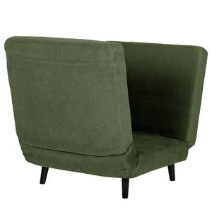 Fauteuil convertible ELANDS Tissu - Velours côtelé Eldrid: Vert - Noir