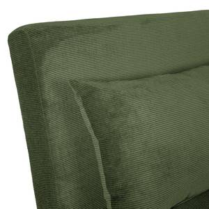 Fauteuil convertible ELANDS Tissu - Velours côtelé Eldrid: Vert - Noir