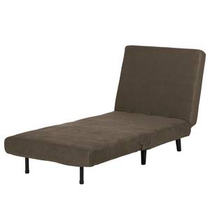 Fauteuil convertible ELANDS Tissu - Velours côtelé Eldrid: Gris - Noir