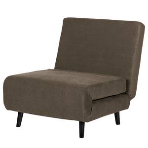 Fauteuil convertible ELANDS Tissu - Velours côtelé Eldrid: Gris - Noir